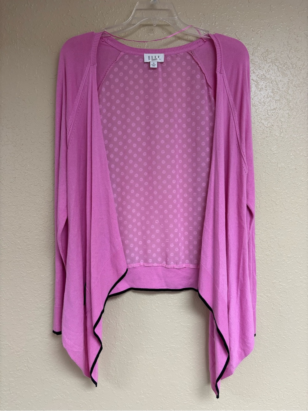 Elle Pink Polka Dot Sheer Top